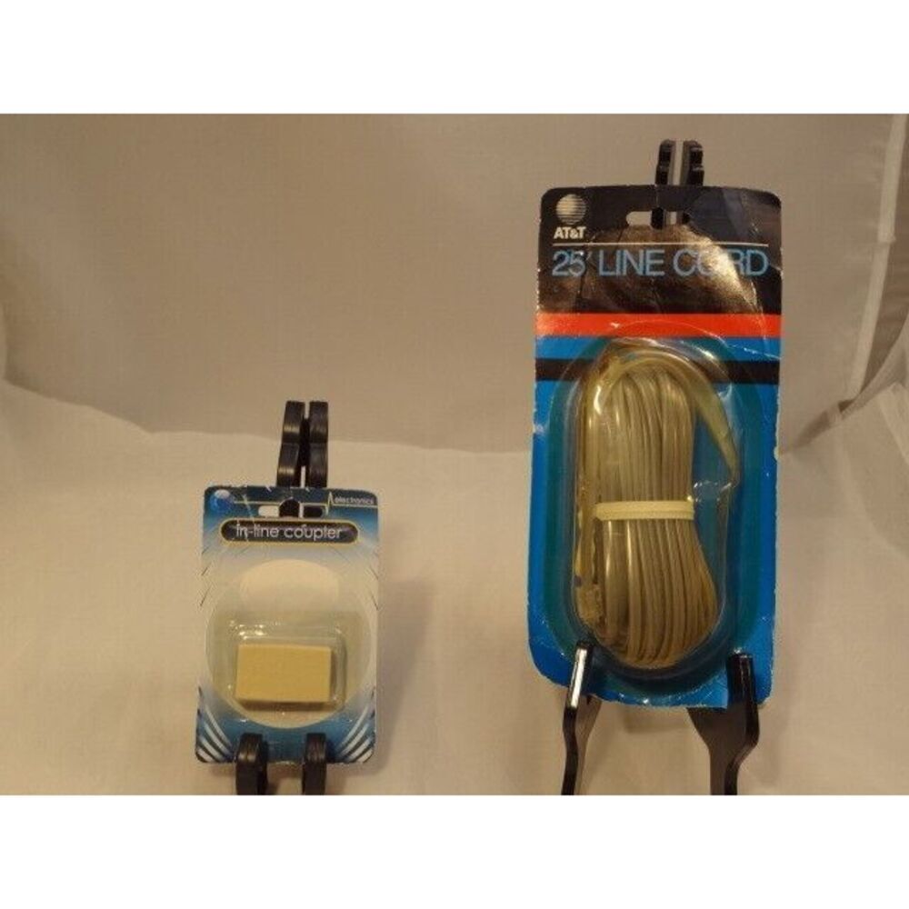 25 Feet AT&T Telephone Modular Line Cord & In Line Coupler